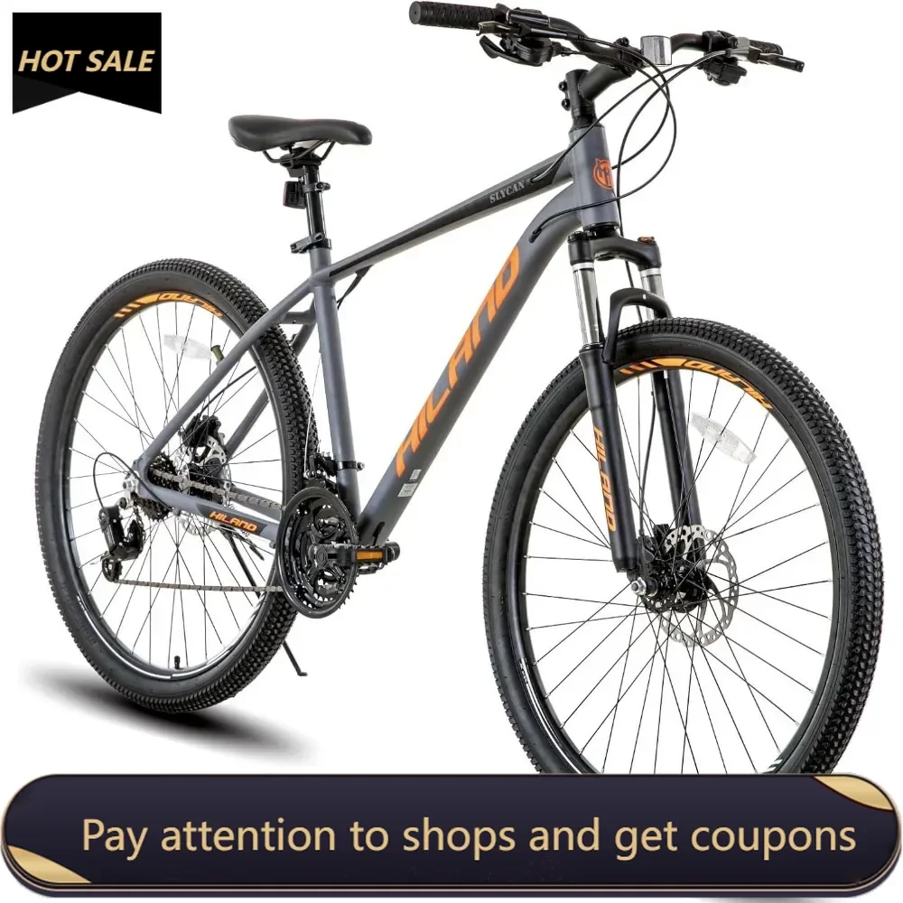 

27.5 inch Mountain Bike 21 Speeds, Lock-Out Suspension Fork, Aluminum 18 inch Frame Hydraulic Disc-Brake Freight free