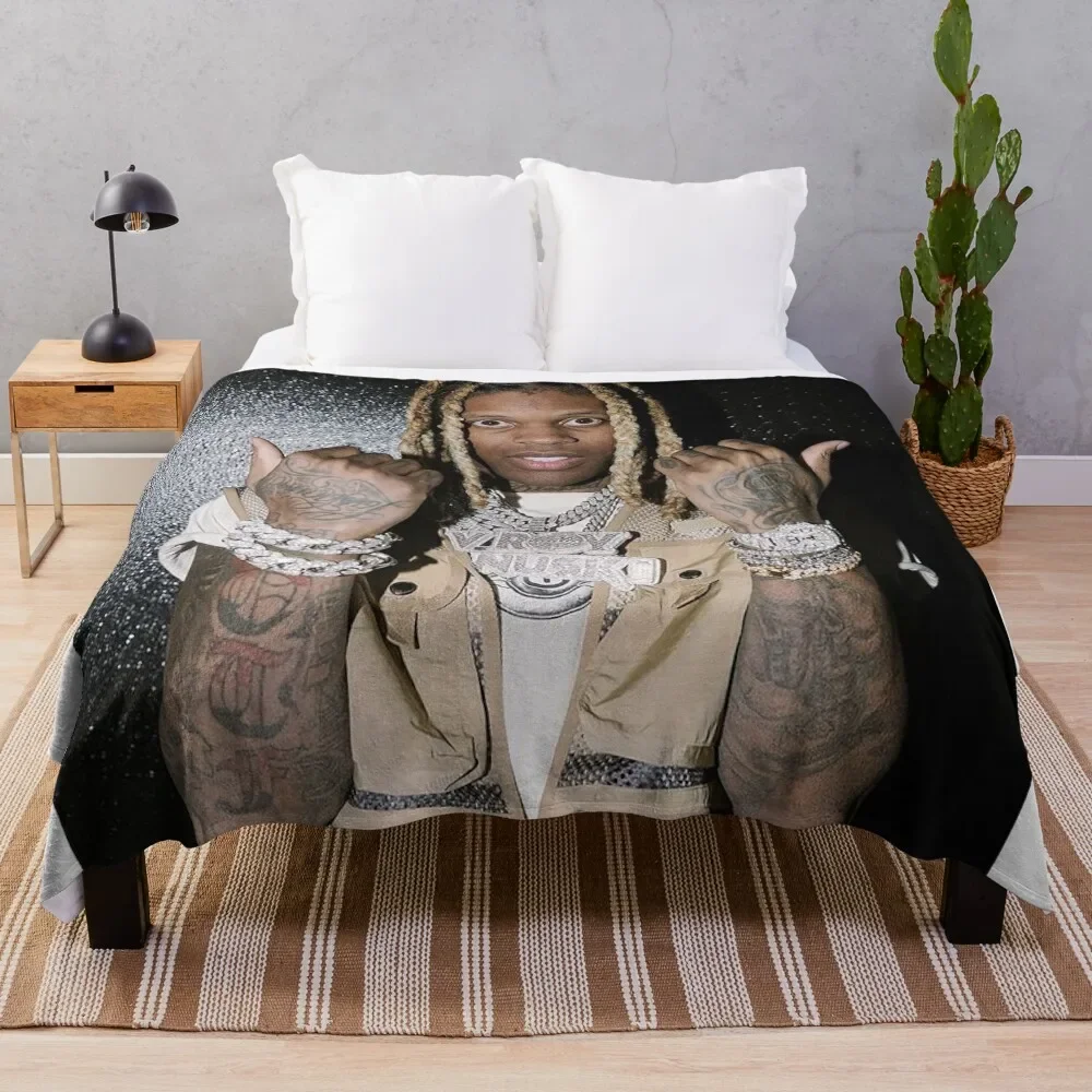 

lil durk Throw Blanket Compact Warm Blanket for Car Road Trip