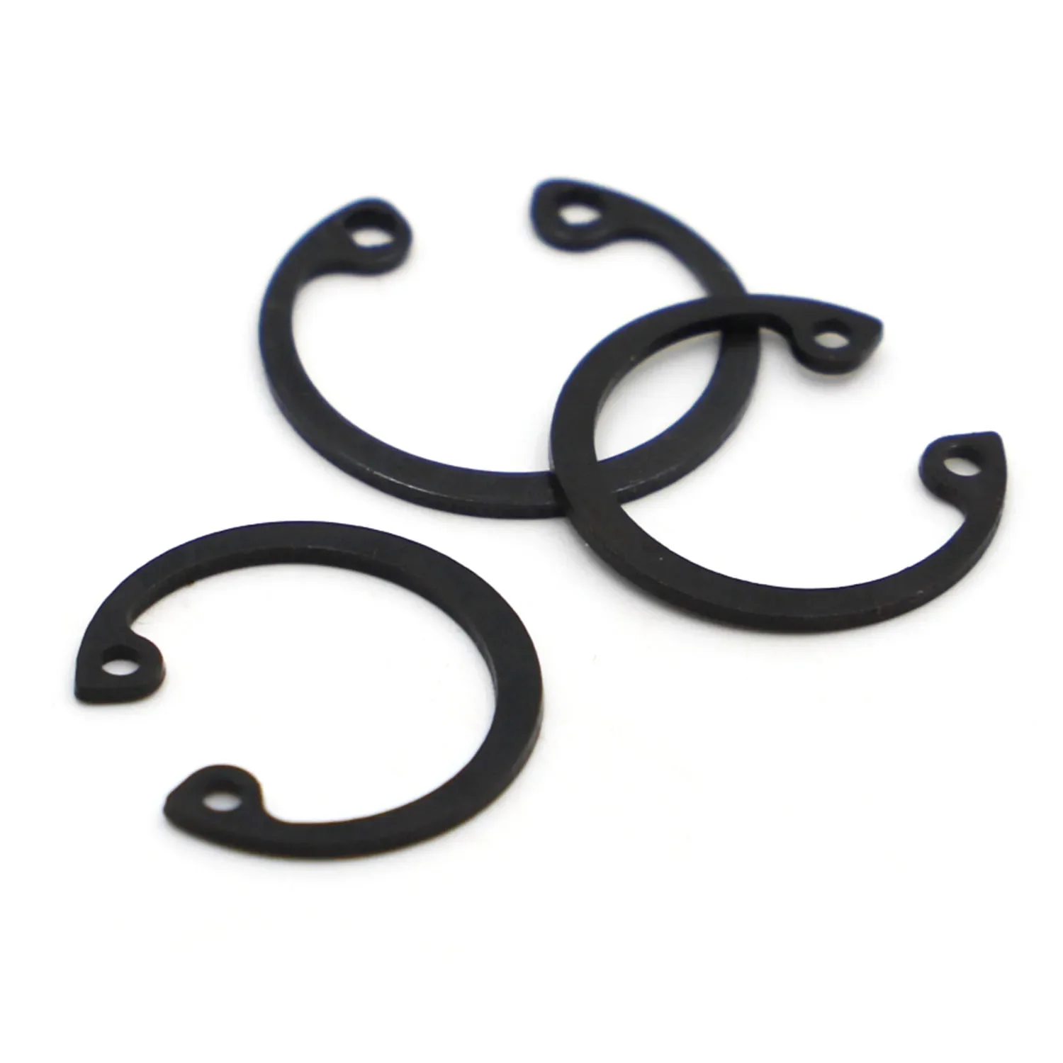 10-50pcs M8~M50 C Clips Snap Retaining Ring For Hole GB893 Black 65 Manganese Steel Washer Internal Retaining Ring Shaft Circlip