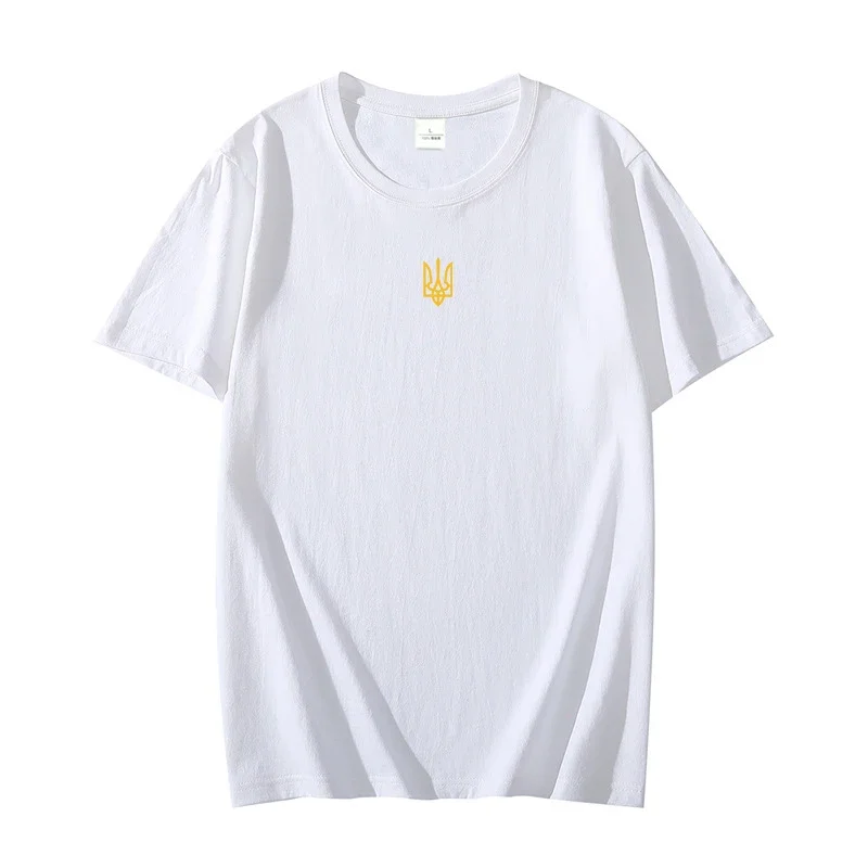 Ukraine Trident T Shirt Women Men Ukraine Coat of Arms T-shirt Ukrainian Patriotic Graphic T Shirs Woman Oversize Streetwear