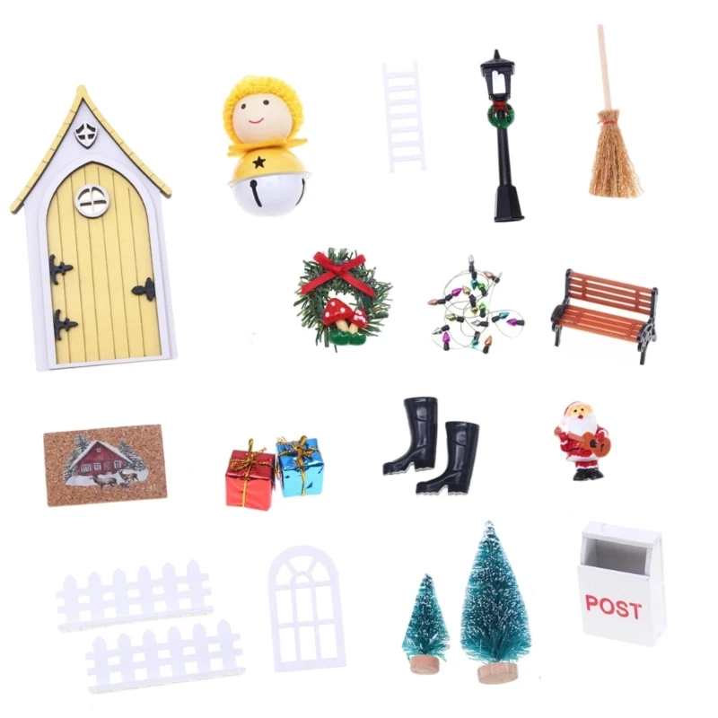 

Whimsical Mini Gnomes Cottage Decors Plastic Resin Craft For Christmas Village S 15UB