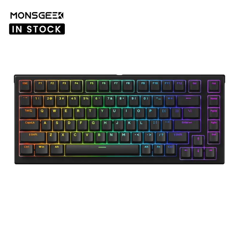 Akko MonsGeek MG75S HE Rapid Trigger Wired Gaming Keyboard Black Shine-through Keycaps RGB Magnetic Switch 8000Hz Polling Rate