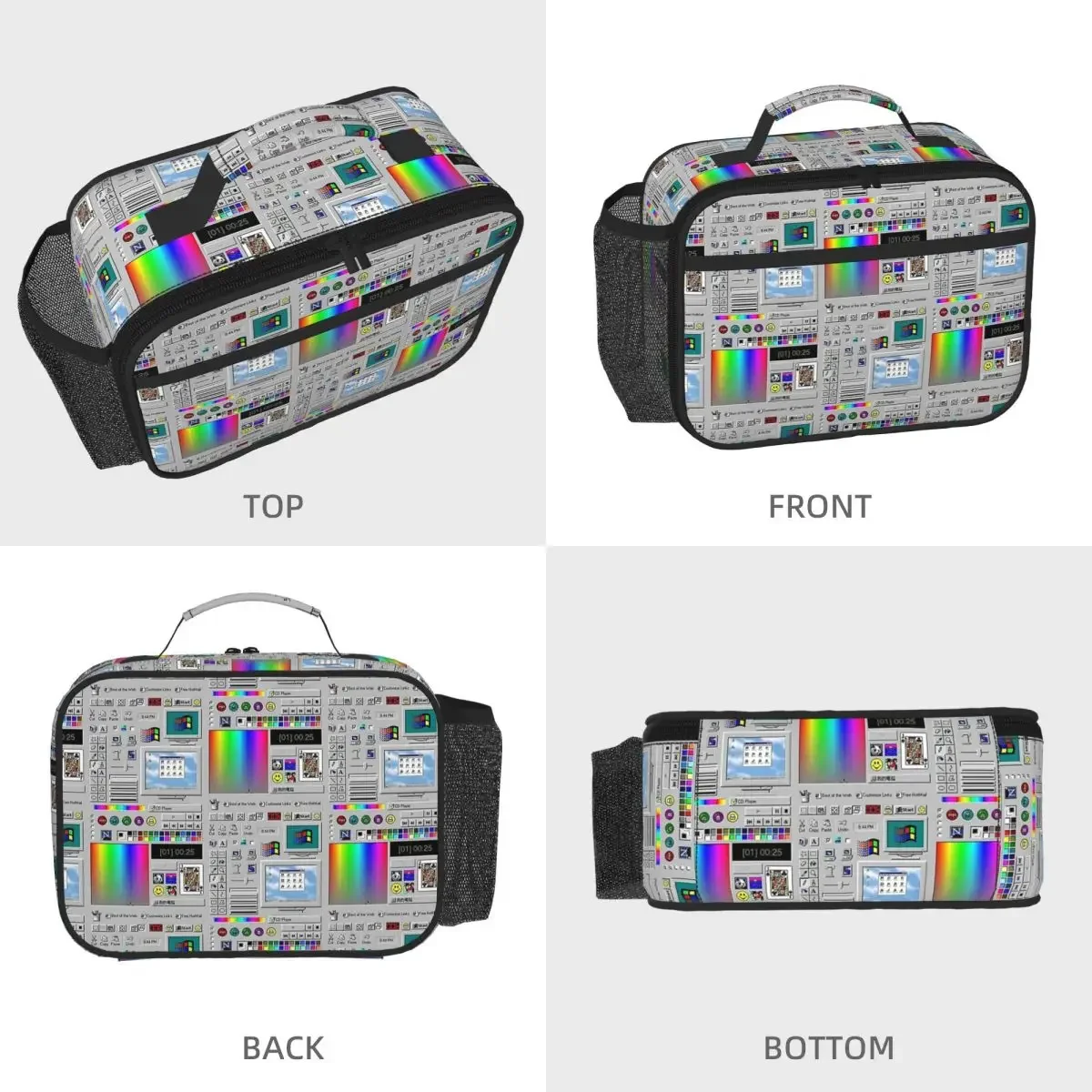 Microsoft Windows 98 Server Insulated Lunch Bag for Kids School Cooler Thermal Food Box Tote Portable Lunch Boxes Container