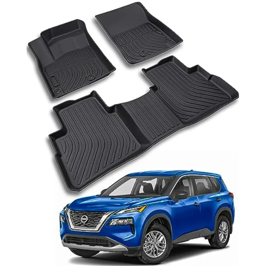 

Floor Mats CustomFit for Nissan Rogue 20212026 AllWeather Car TPE Mat Set Front Rear Floor Liners Automotive Interior Accessori