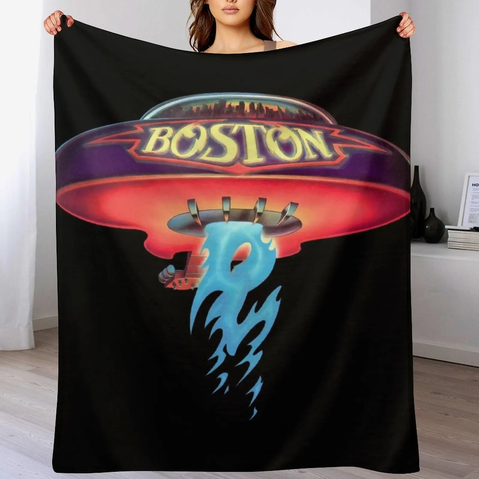 

moon in river<<boston band boston band band, Throw Blanket Comforter Sofa Quilt Extra Large Throw Blankets