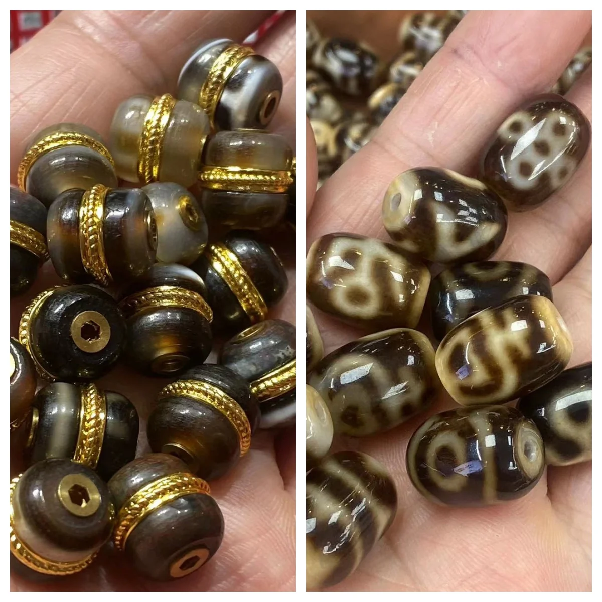 50pcs/lot Limited time discounts Premium variety Ethnic style Weathering of old material Tibetan agate dzi beads wholesale