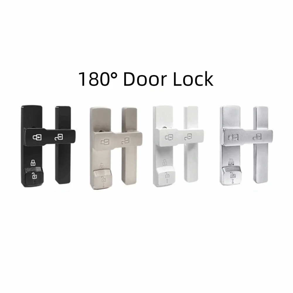 

Взломная светящаяся дверная пряжка из цинкового сплава без перфорации, 180-градусный замок для раздвижной двери, светящаяся дверная защелка, склад