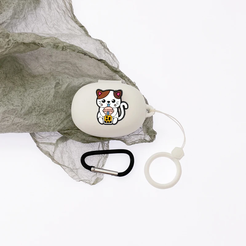 Caso dos desenhos animados para Honor TiinLab Cachorro bonito Gato Flor Anel Anti-Drop Protect Capa de fone de ouvido Silicone Caixa de acessórios para fones de ouvido