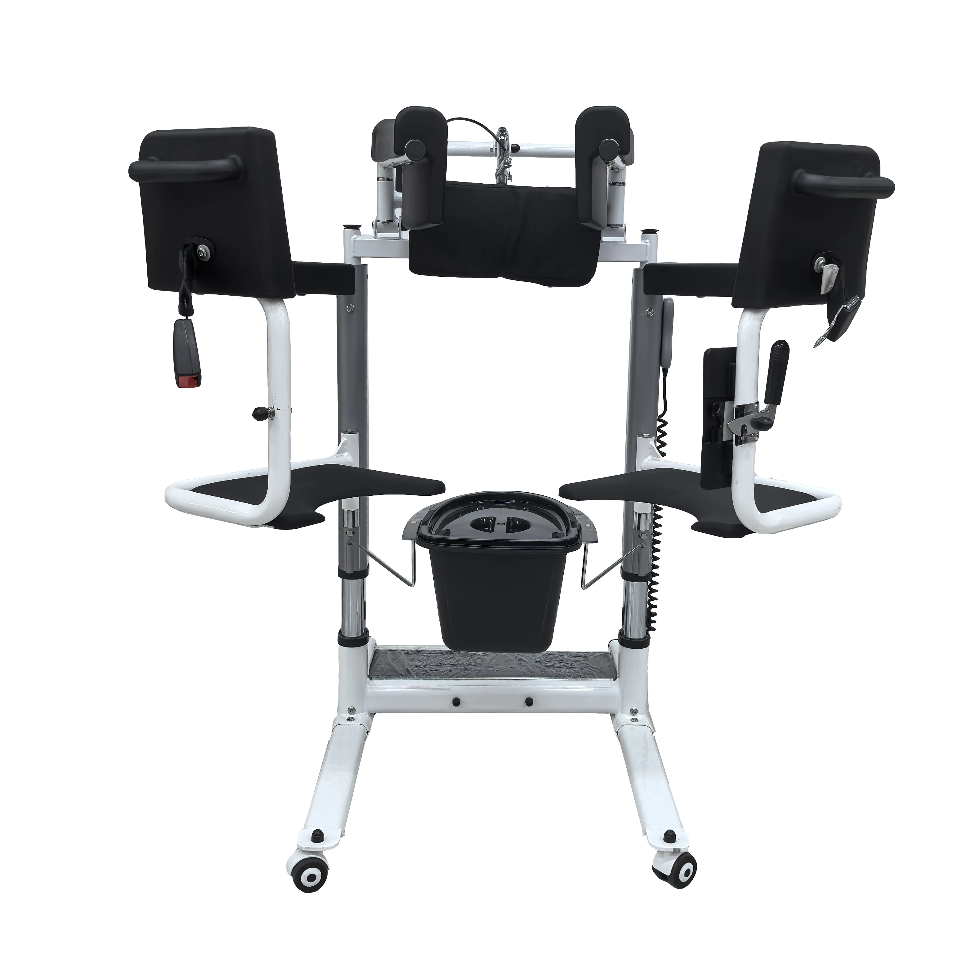 AIROW Electric Commode Chair Patient Transfer Lift Hoist with Body Lifting Frame for Toilet Medical Equipment for Elderly