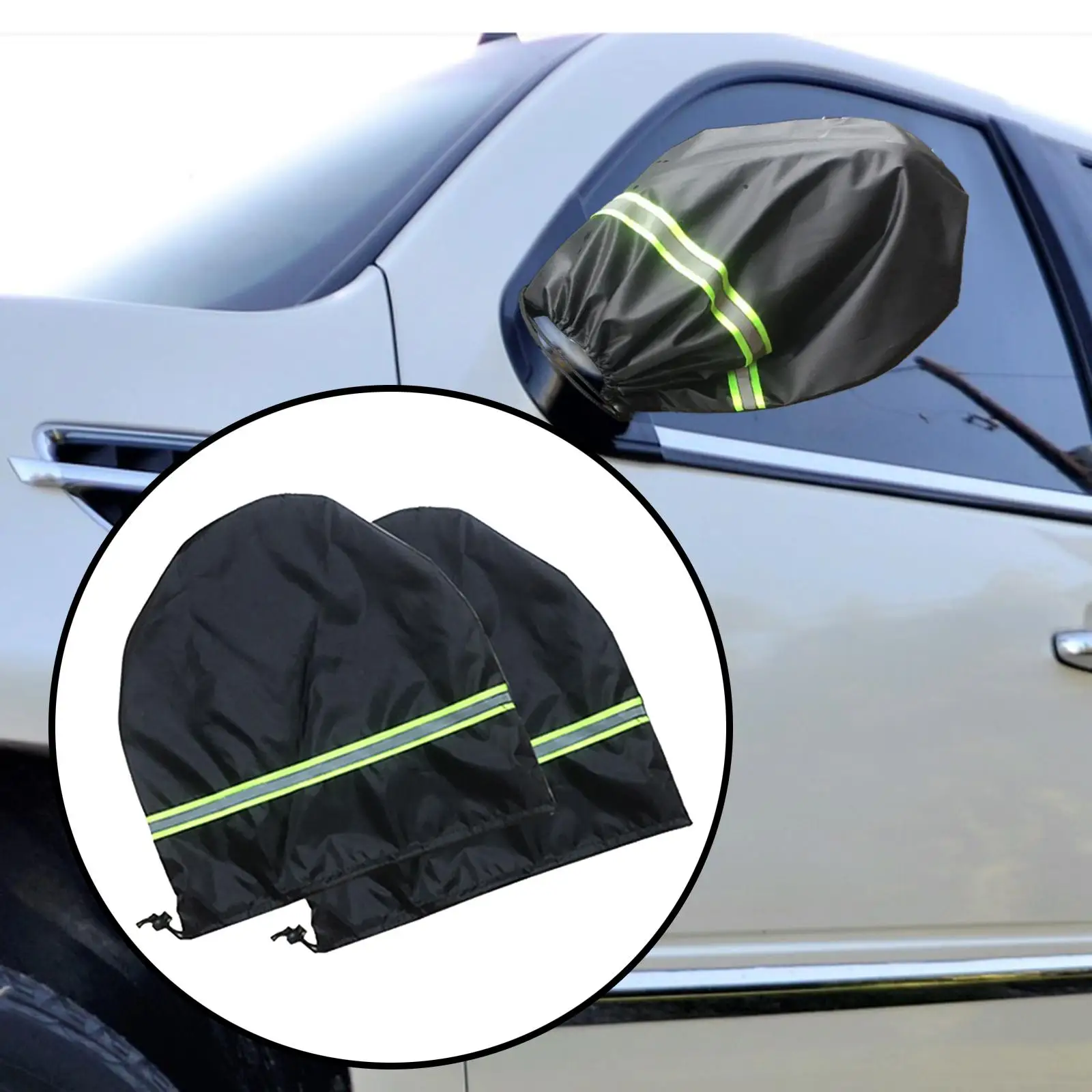 Automobile Car Side Mirror Cover Waterproof Cover Insert Mirror into The Cover, and Tighten The Drawstring