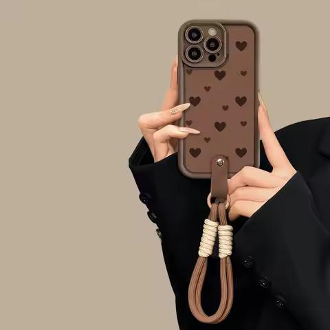 Full screen love Hand Strap Phone Cases For Samsung galaxy s25 s24 s24plus s24ultra s23 s22 s21 s21fe s23fe s20 s20fe Case