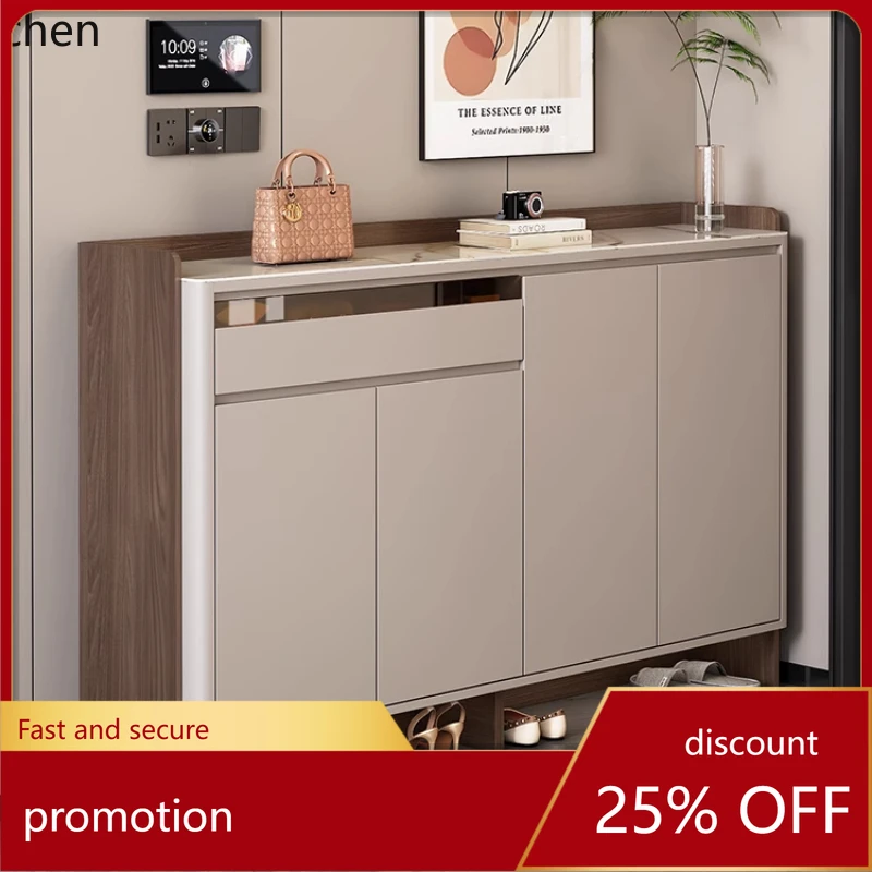 

HXL Household stone countertop modern simple multi-layer large capacity shoe cabinet integrated entrance cabinet