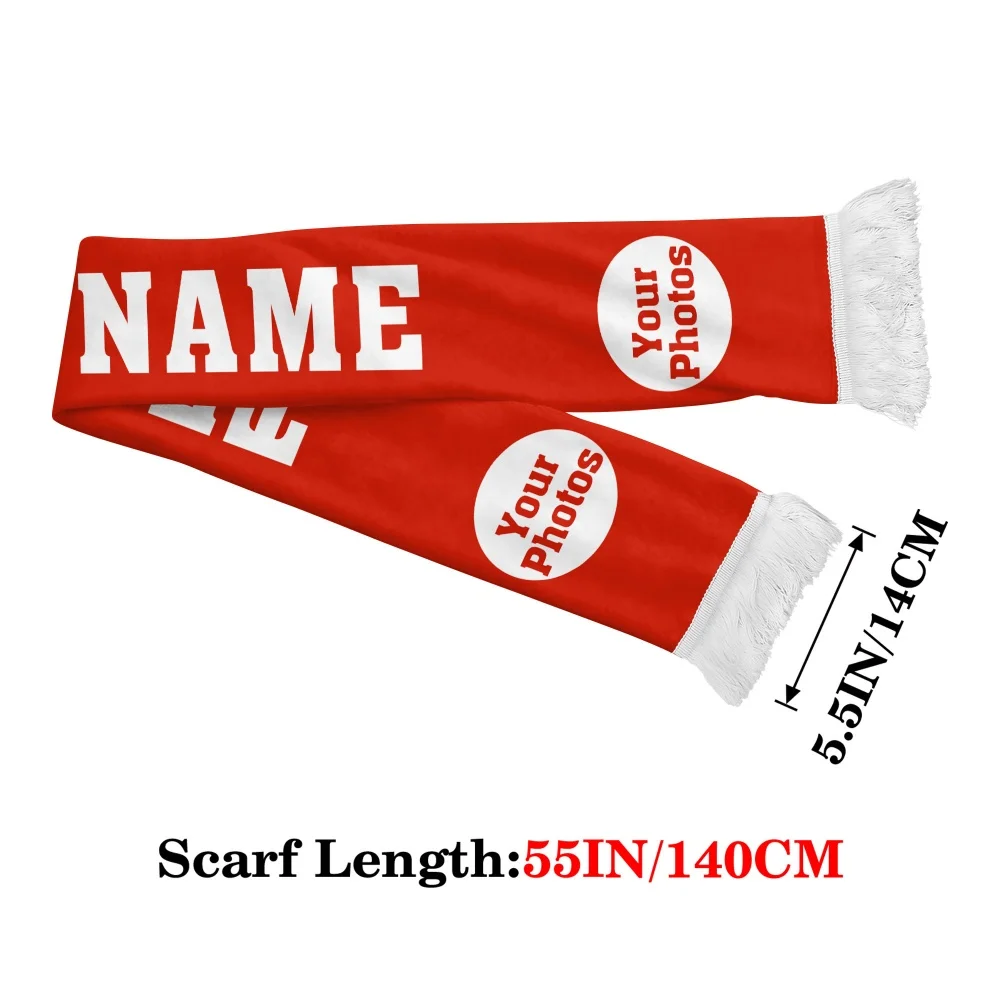 1pc Custom Team Fan Scarf - Personalized with Your Name/Text/Photo,Sports & Special Occasions,Stadium Game, Soccer Parties,Event - view 6