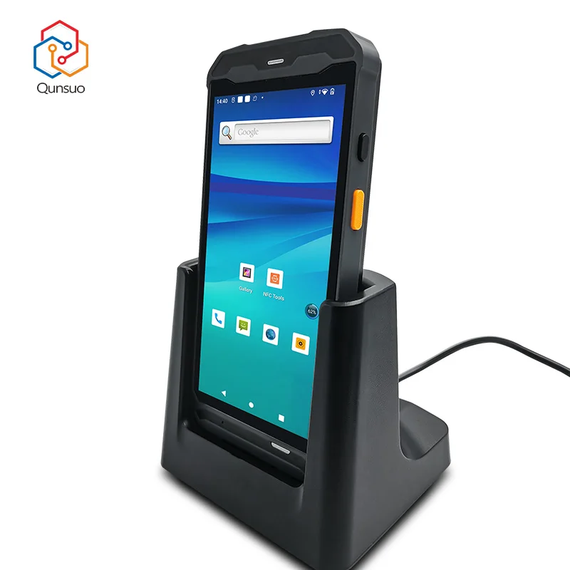 

Rugged Portable Handheld UHF RFID Reader 2D Barcode Scanner Customized Aviation Connector Data Collection Terminal Android PDA