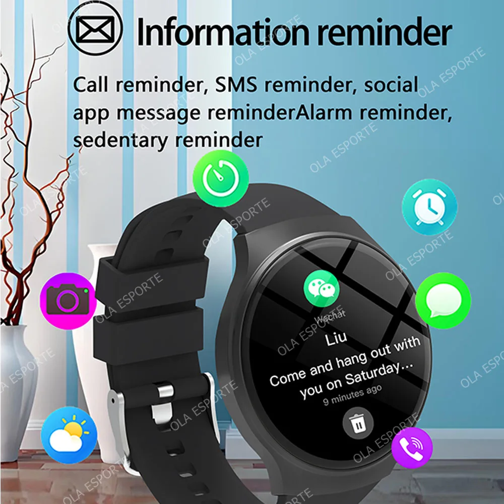 2025 جديد لنظام أندرويد IOS ساعة ذكية الرجال شاشة AMOLED نظام تحديد المواقع مسار الحركة مراقبة الصحة بلوتوث دعوة مقاوم للماء SmartWatch