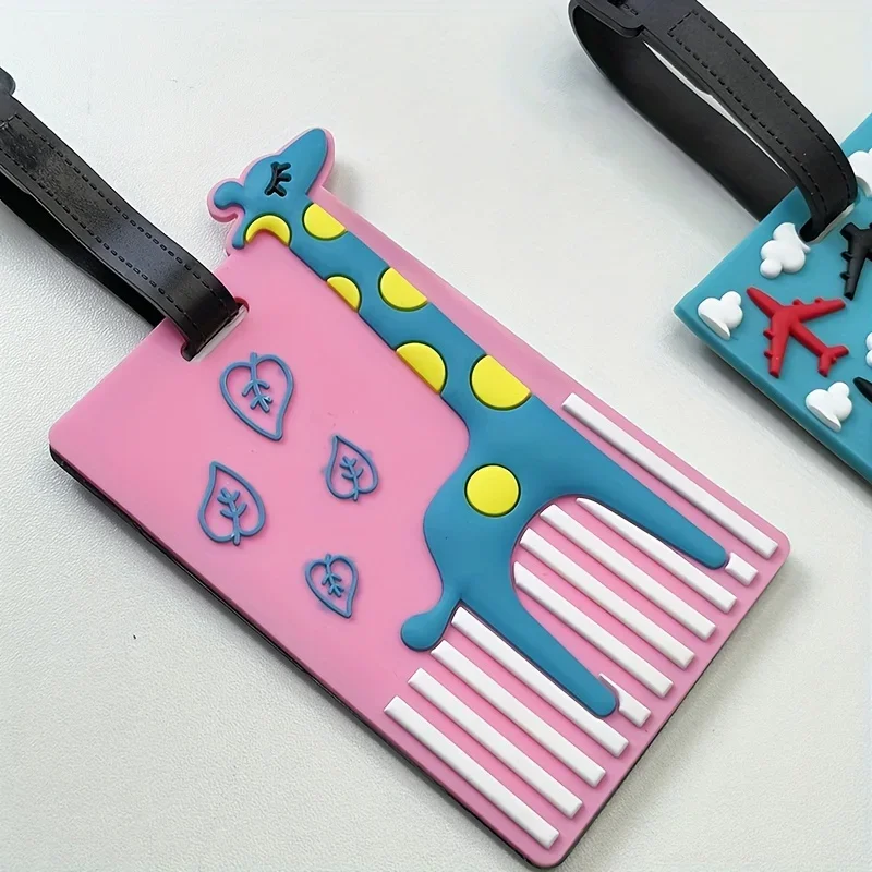 1pc Pvc Cute Cartoon bagaglio Tag viaggio d'affari viaggio identificazione bagagli Tag Hanging Tag Viajero accessori