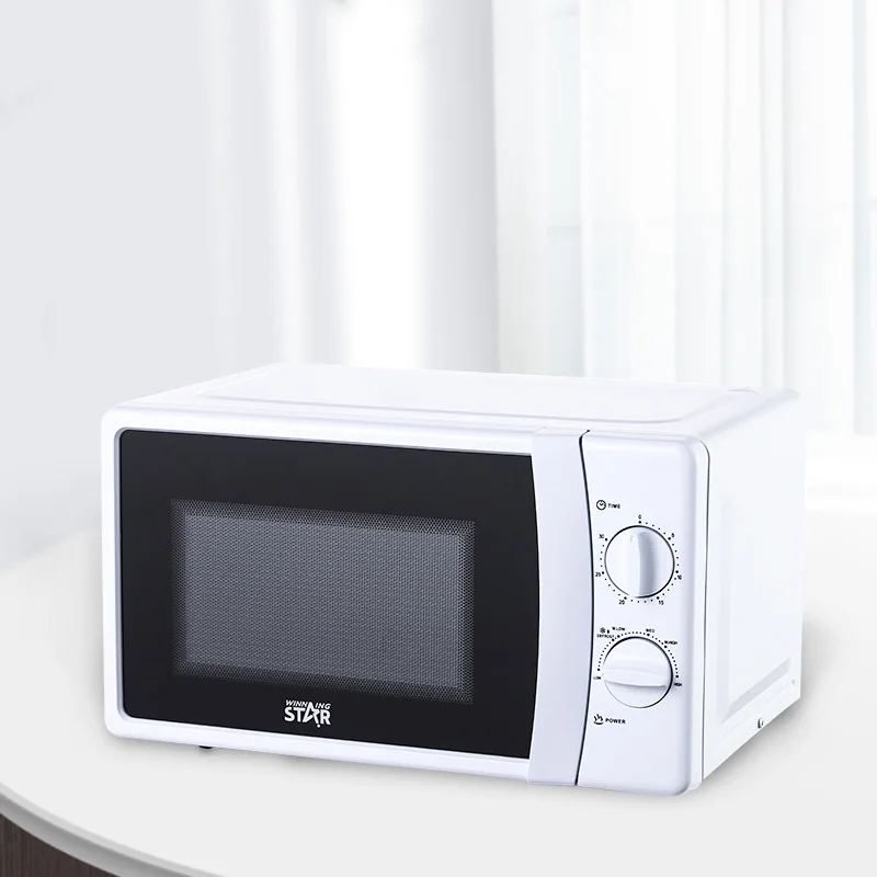 20L Classic Microwave Oven 6gears Temperature Adjustable Mechanical Rotary Turntable 700W Timing Heating Micro Wave Oven 220V