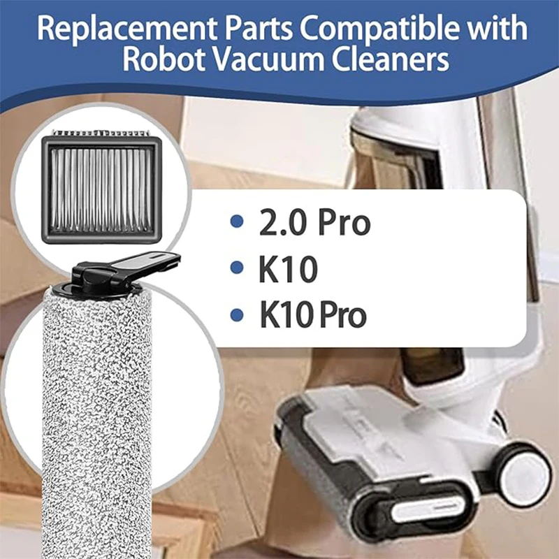 For Dreame MOVA 2.0 Pro/K10/K10 Pro Dry Wet Wireless Vacuum Cleaner Accessories Roller Brushes Filters Replacement Parts image 2