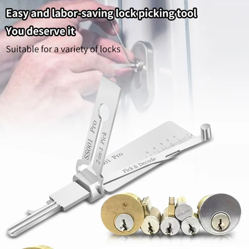 Ss001 2-in-1 Lock Picking Tool Easy to Understand Locksmith Tool