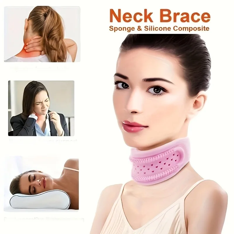 Adjustable Breathable Neck Brace Cervical Collar for Neck Pain Relief, Support Stabilizer for Sleeping, Travel & Posture Correct