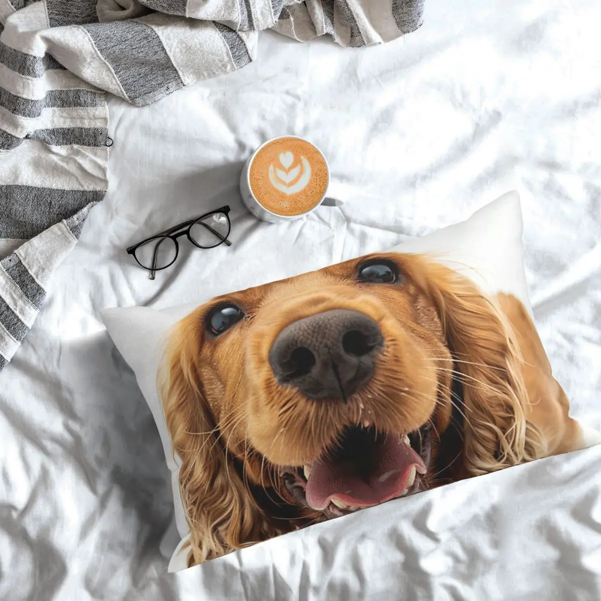 Tail Wagging Wisdom_ Nurturing Your Cocker Spaniel Spirit Rectangle Pillowcase Cushion Cover Decor Bedroom Bed Home Throw Pillow