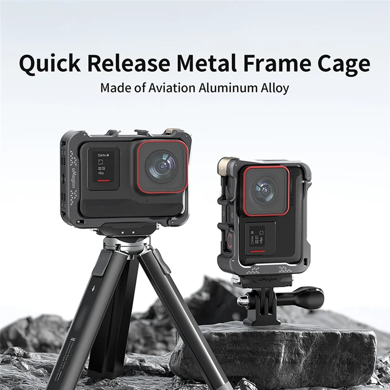 جديد-AMAGISN هيكل قفصي الشكل للكاميرا ل Insta360 Ace Pro الإفراج السريع إطار الحدود الواقية ل Insta360 Ace قطع غيار الكاميرا