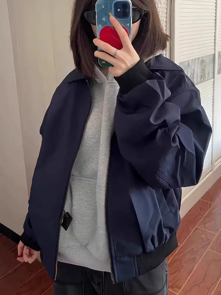 سترات منفوخة للنساء سترة بناتي للخريف من الفلانيل بأزرار للكلية شبابية عصرية جميلة فنية Preppy بناتي دافئة #6