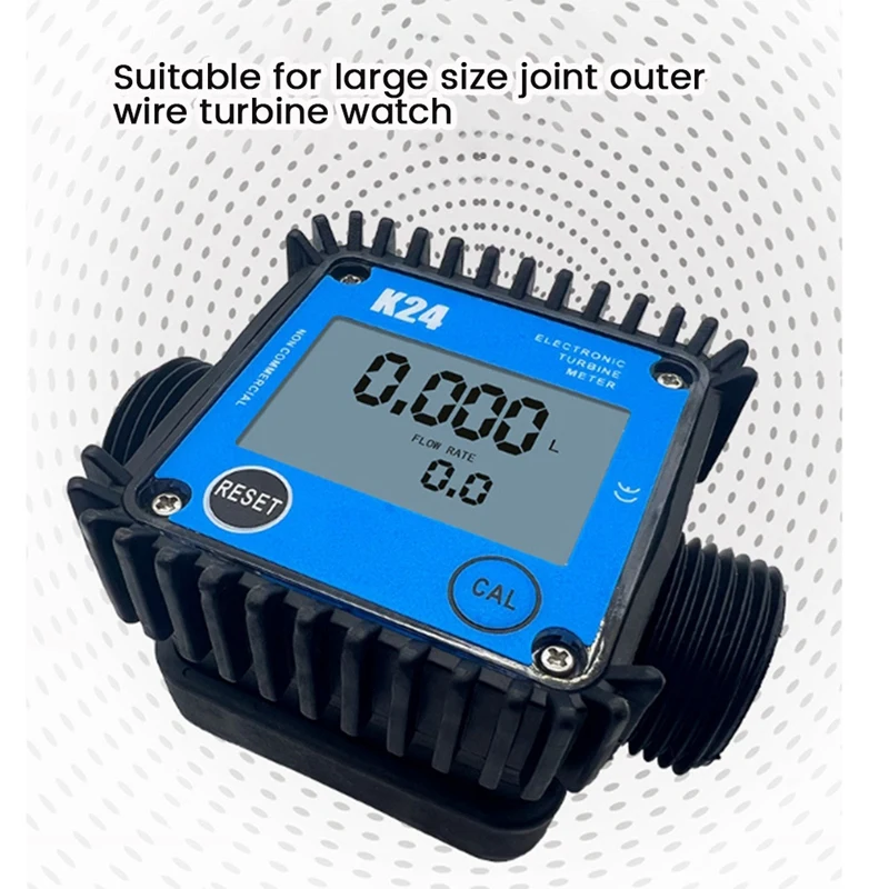 1 Piece LCD Fuel Flow Meter K24 For Turbine Digital Die-Sel Fuel Flowmeter Favorable Liquid Water Flow Measuring Tools