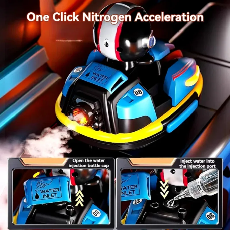 TOPMAYA 2,4G RC Schlacht Autoscooter Spielzeug Kleinkind Junge Mädchen Katapult Roboter Karting Spielzeug Mit Musik Licht RC Schlacht spiel Für Kinder Geschenk