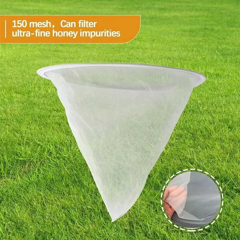 

Утолщенный ультратонкий фильтр для пчелиного меда, коническая сетка для меда в форме воронки, моющиеся 150-сетчатые сетчатые сетчатые мешки для пчел, пчеловодство