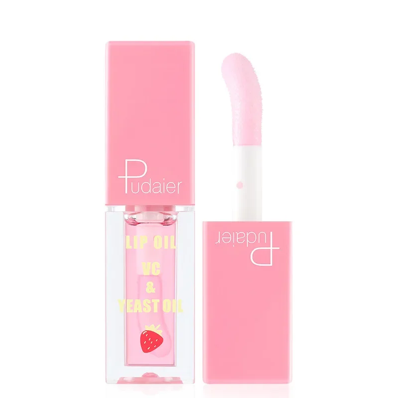 Pudaier 4 Color Lip Gloss Moisturizing Matte Shimmer Liquid Lip Gloss Fruit Flavor Waterproof Durable Hot Sale Lip Oil Yeast Oil