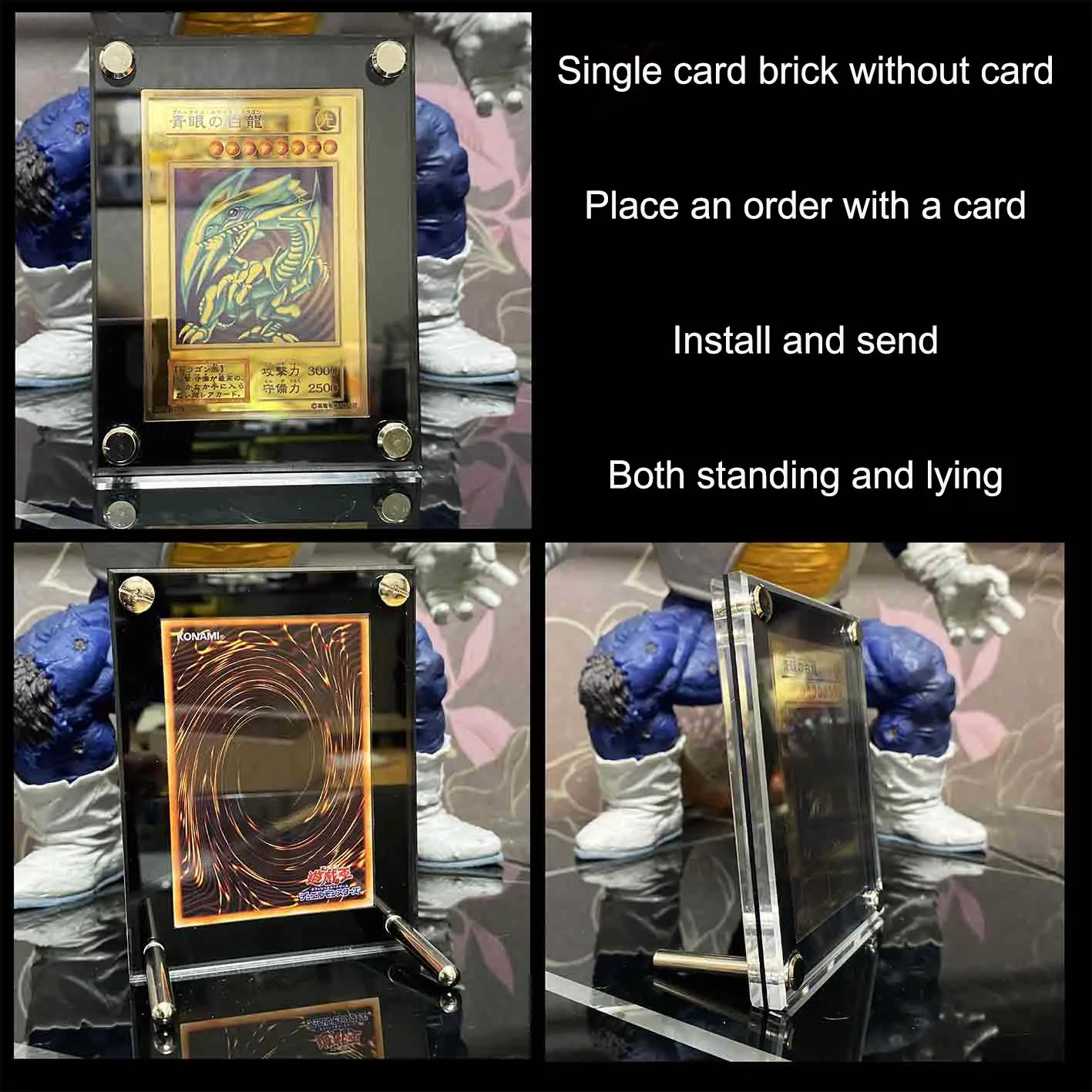 Yu Gi Oh  Self made metal card stainless steel three magic gods light creator can customize hobby collection card