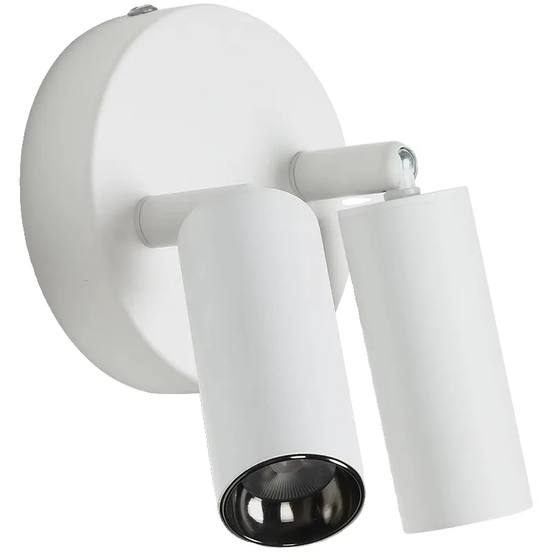 Led Wall Lamp Double Head Bedroom Bedside Reading Spot Light Adjustable Angle Ceiling Spotlight Eye Protection Modern Lights