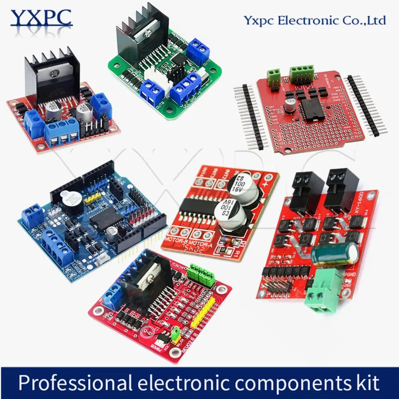 L298N 2-channel DC Motor Driver Board L298P Module L298N Stepper Motor Smart Car Robot Breadboard  High Power L298