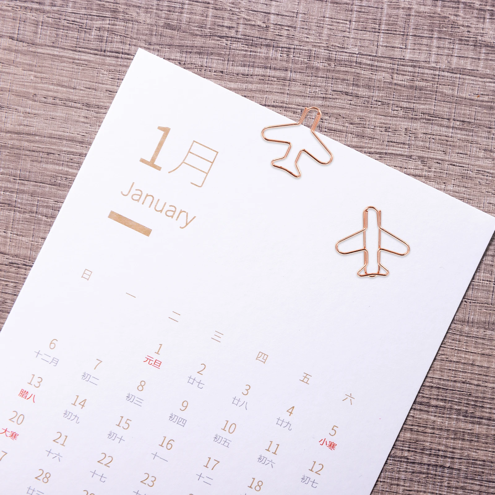 

20 Pcs Creative Paper Clip Decorative Clips Cute Planner Wedding Airplane Shape Metal Paperclips