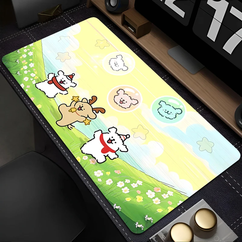 لوحة الماوس ملحقات الكمبيوتر لوحة المفاتيح مكتب عمل حصيرة أنيمي الكلب المضادة للانزلاق الكرتون ماوس المطاط اللوحي وسادة الألعاب الموسعة