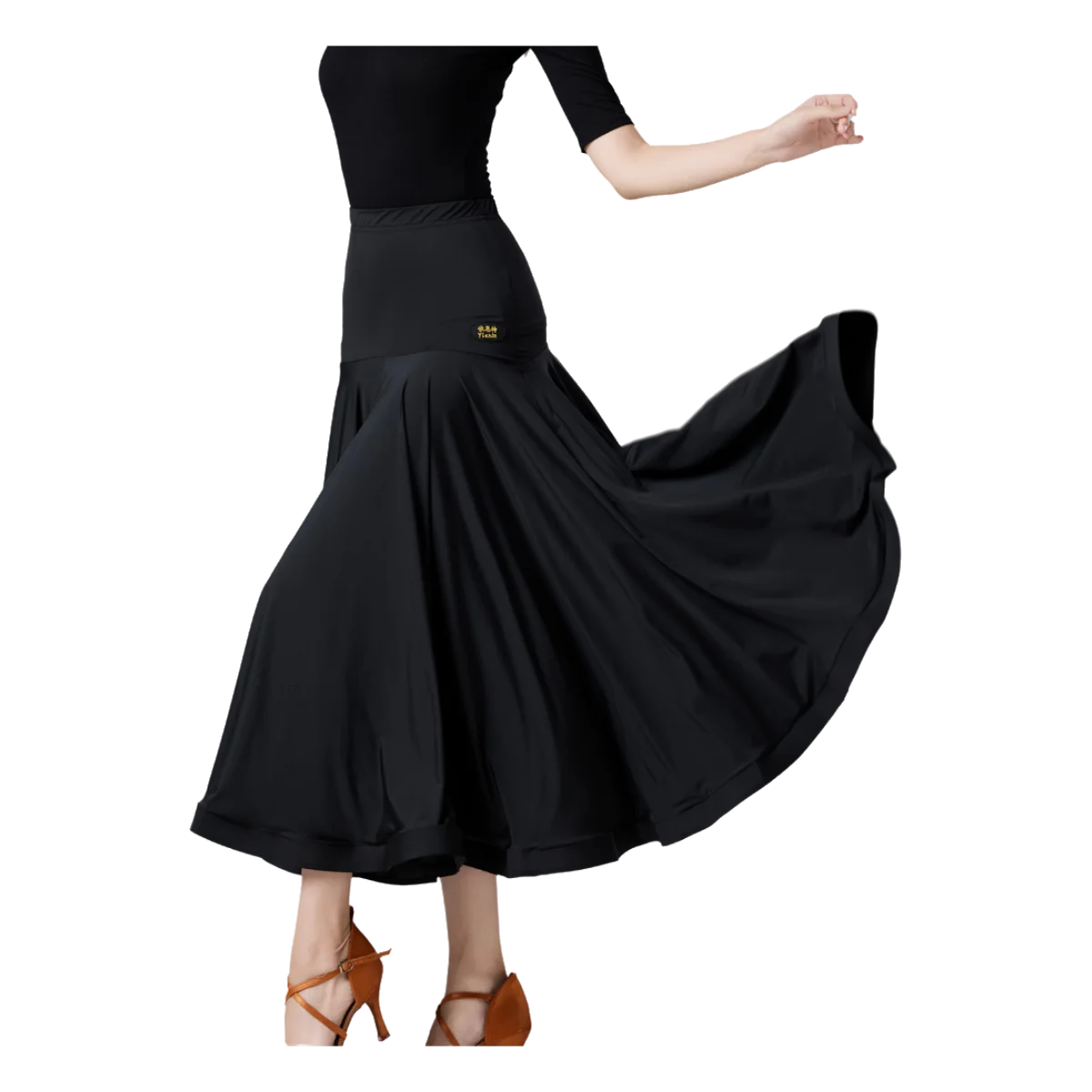 

Swing Black Women Latin Ballroom Dance Skirt Tango Dance Costumes Party Dress Performance Long Flamenco Skirt Party Skirt