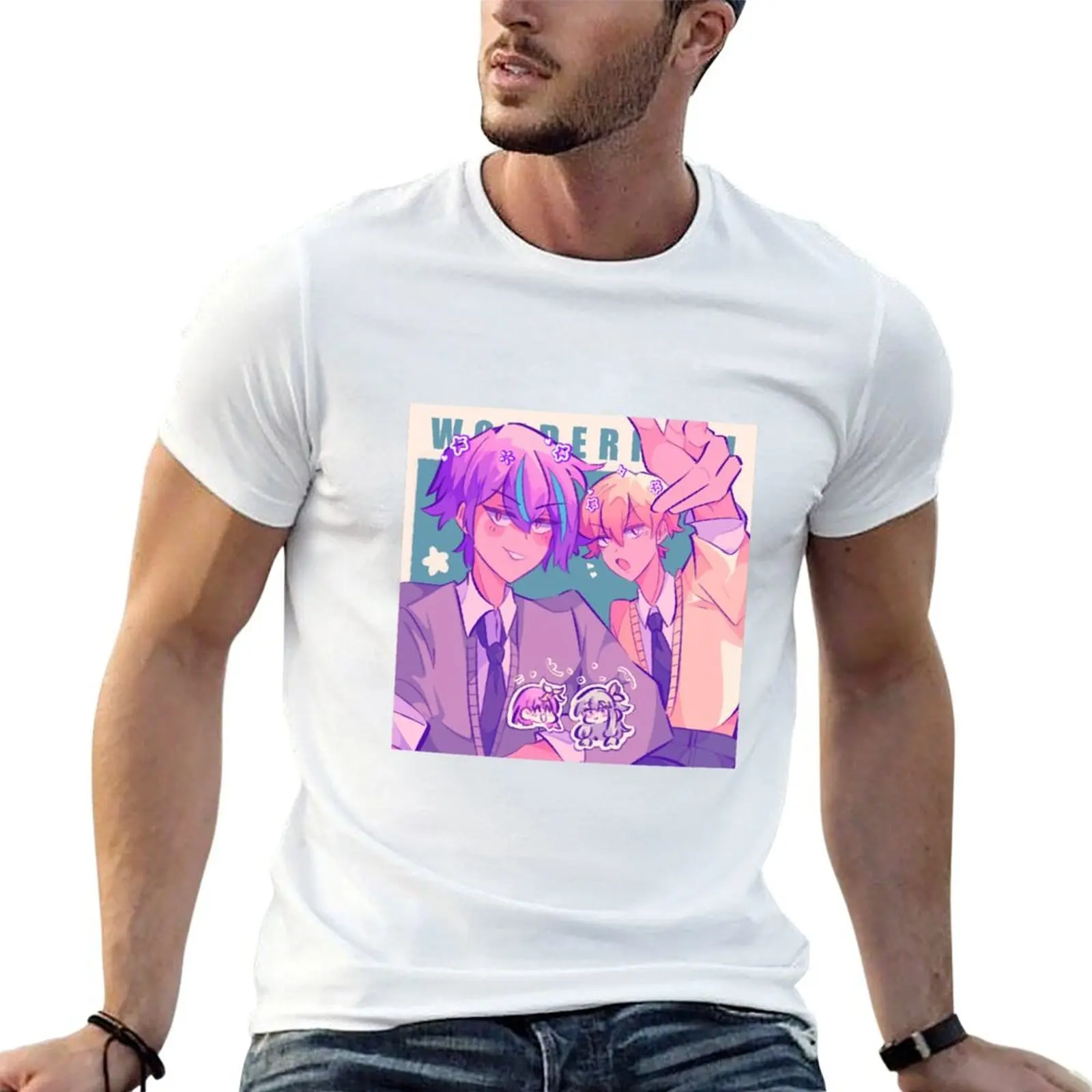 

Ruikasa Project Sekai T-Shirt essential t shirt man t shirt cotton T-Shirt