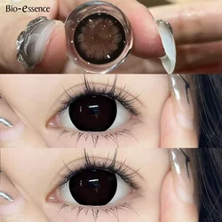Bio-essence Colorcon 1 Pair Korean Lenses Colored Contact Lenses for Eyes Myopia Lenses 0~-6.00 Big Eye Lenses Black Lenses