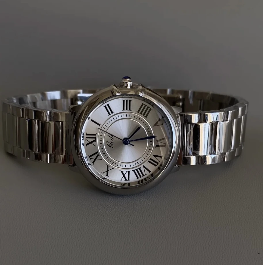 

Elegant Women'S Watch, Retro Steel Strap, Roman Style, Versatile Leather Strap, Understated Luxury, Trendy Women'S Watch.