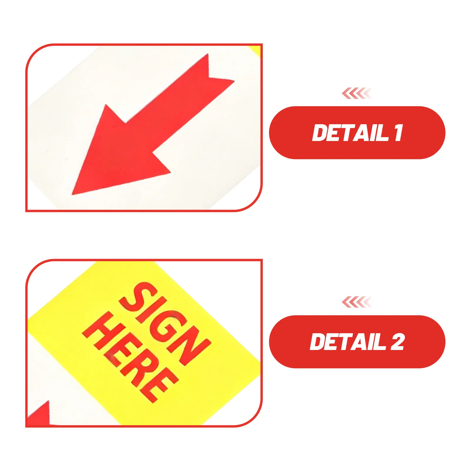 200Pcs Office Supplies Adhesive Tabs Sign Here Sticky Arrows Index Stickers for Document Management Here Stickers