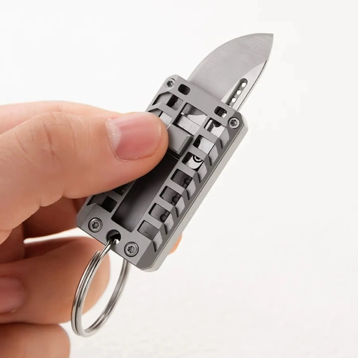 Hot sales Stainless steel Push Knife with a Popping Sound Is a Portable Unboxing and Decompression Knife for Outdoor Camping