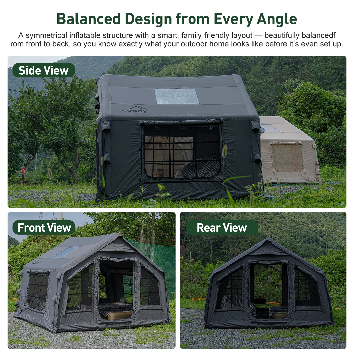 

Надувная палатка Coody 8.0 Air Tent-Gray, большая, водонепроницаемая, для пикника и кемпинга на открытом воздухе, на 3-6 человек, портативная, семейная, для ATV и UTV