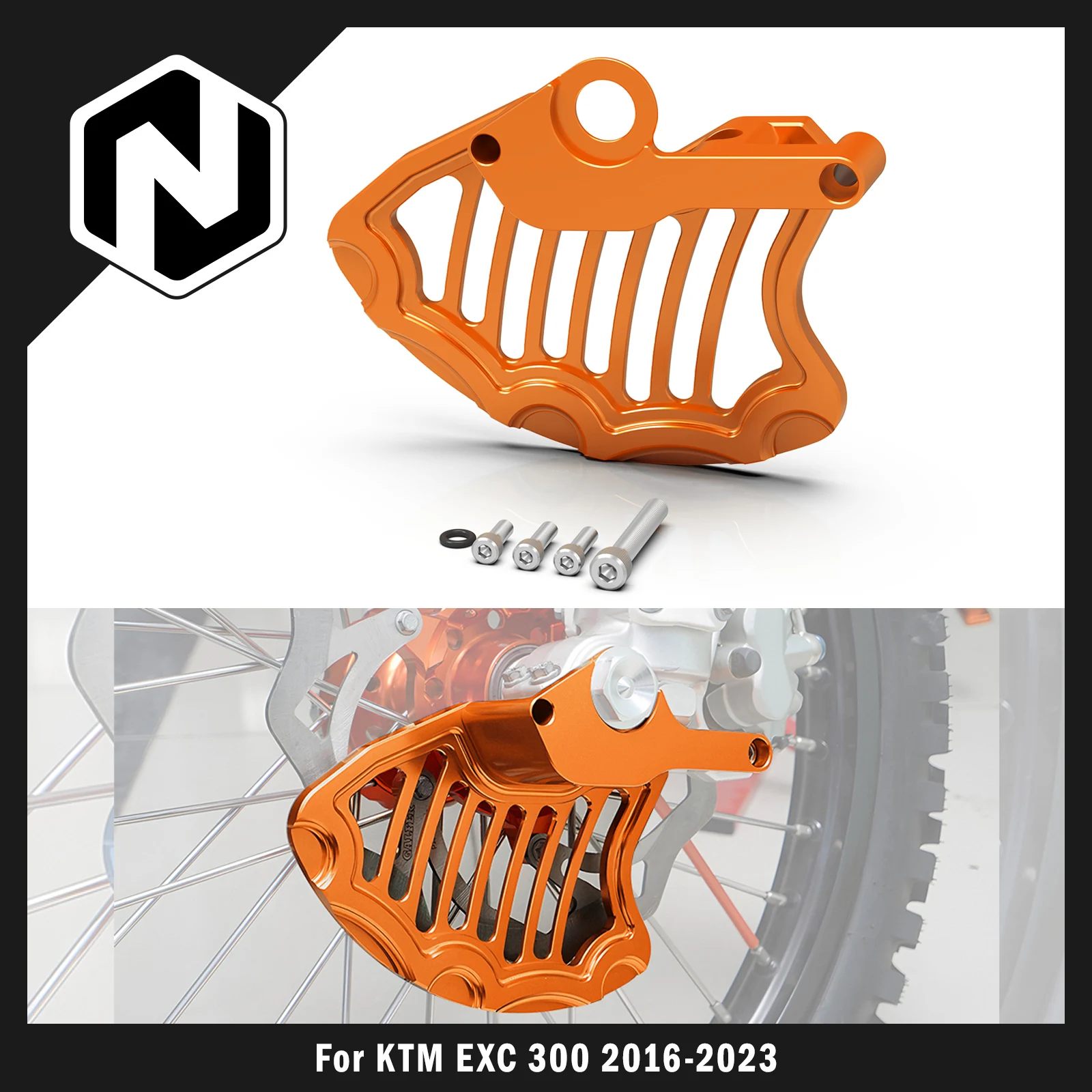 

NICECNC For KTM 2016-2023 EXC 300 EXC 250 EXCF 350 EXC 450 SX 125 SXF 250 SXF 450 XCW 300 TPI Six Days Front Brake Disc Guard