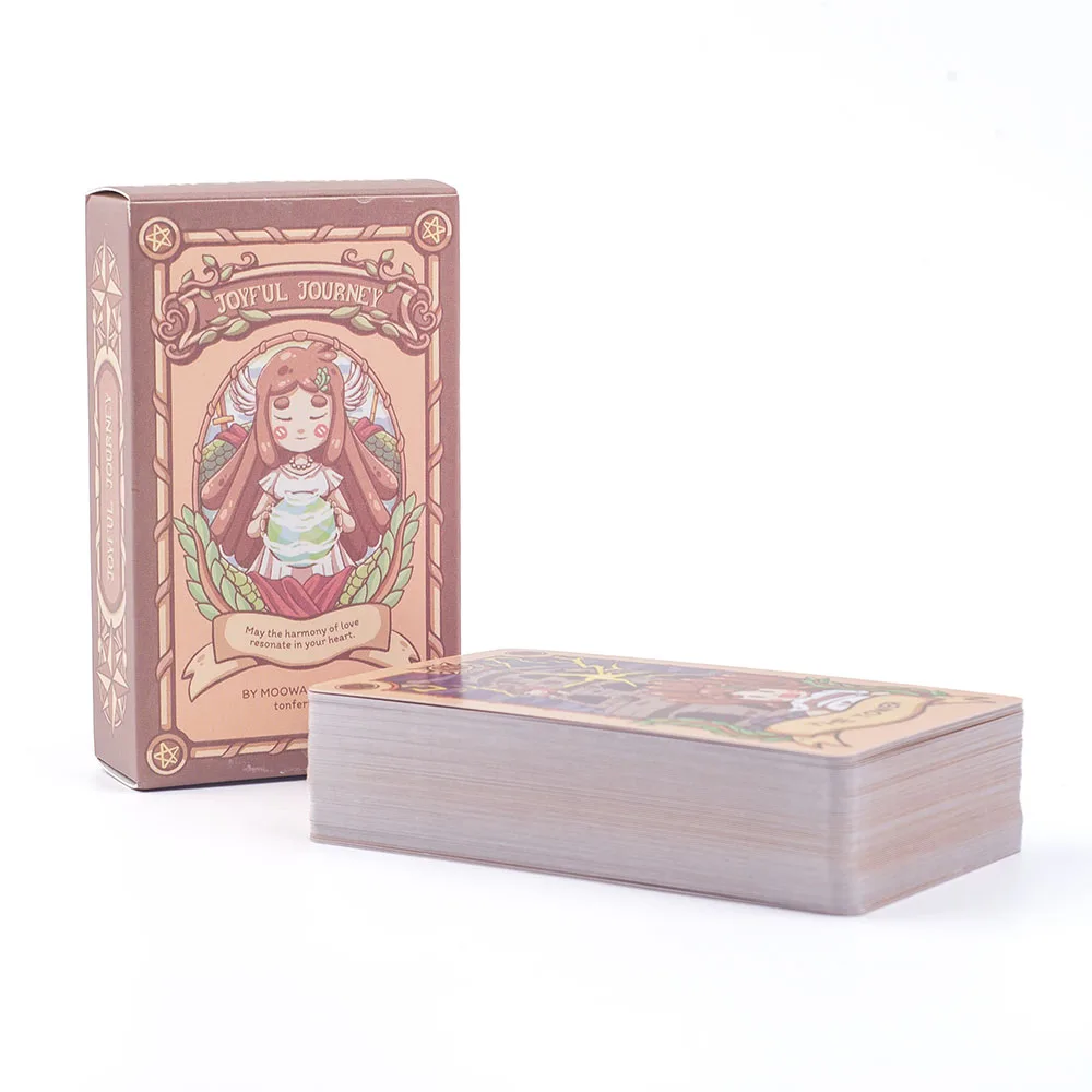 Joyful Journey Tarot Deck -78 Card Board Game with Cute Illustrations Embrace Brightness, Love, and Warmth 10.3*6CM