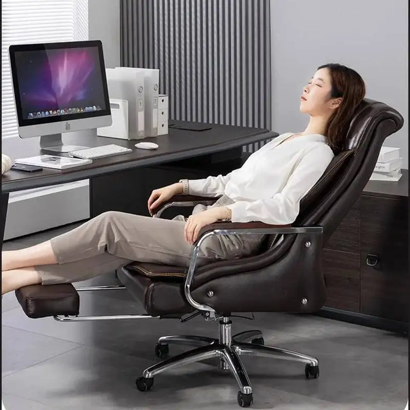 

Office Backrest Wheels Chair Footrest Lightweight Rolling Modern Conference Office Chair Student Mobilya Library Furniture