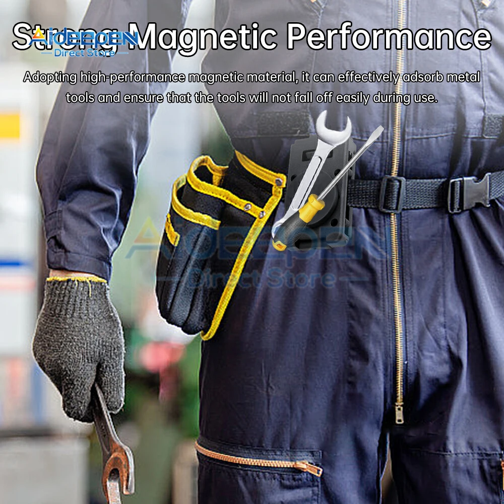 43mm magnetic suction belt clip screw hardware storage portable magnetic suction cup adjustable belt buckle power tool accessory