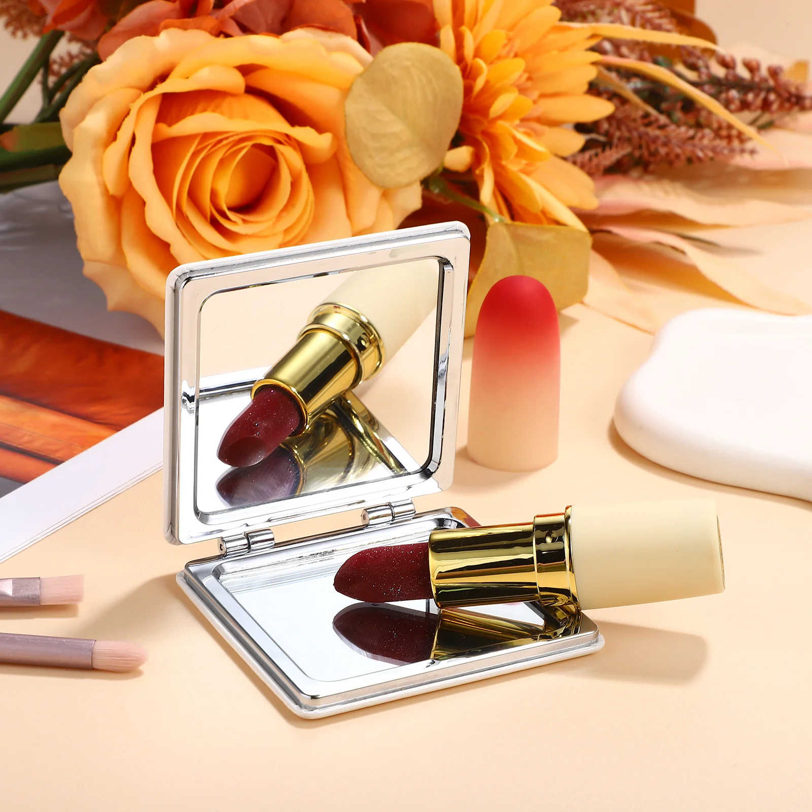 

1Pcs Small Makeup Mirror Portable Foldable Mirror Reflection Compact Size for Handbag Car Trip Outdoor Use