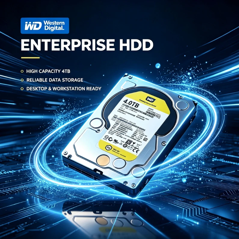 Western Digital Gold 1-4TB 3.5" SATA Enterprise Hard Drive, 7200RPM 256MB Cache, for Jukebox, Monitoring, NAS Desktop, Efficient
