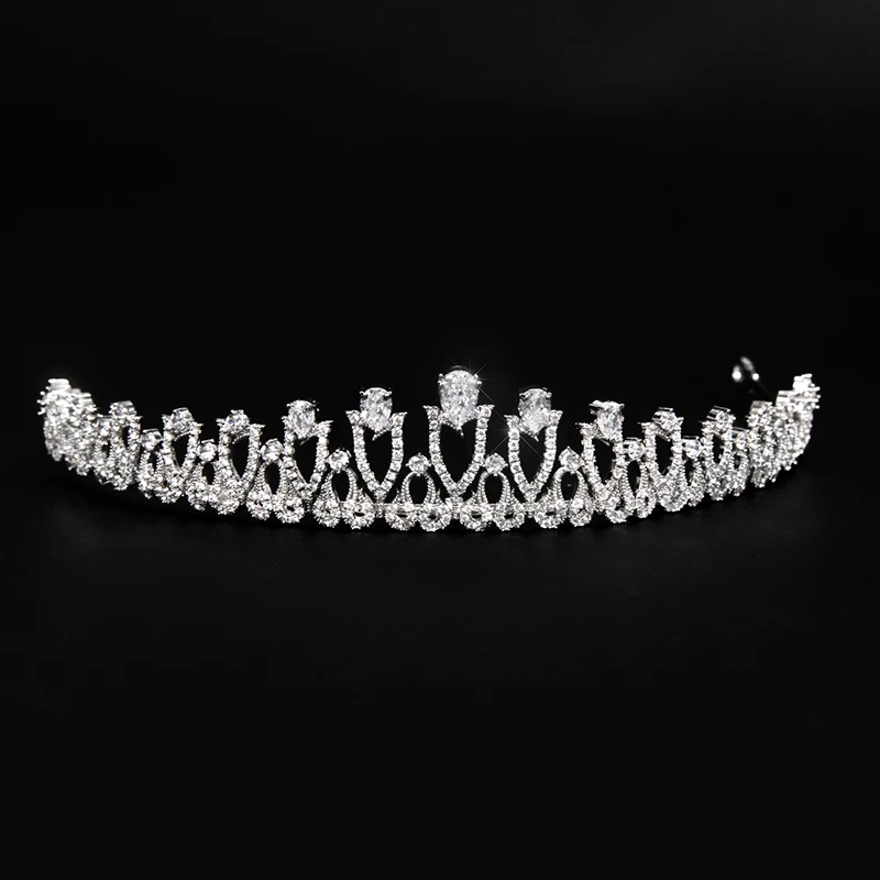 YYSuniee Fashionable and Simple Crystal Luxury High-End Crown Sweet Hair Accessories Headgear Wedding Dress Birthday Party